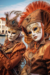 Venetian carnival. Generative AI
