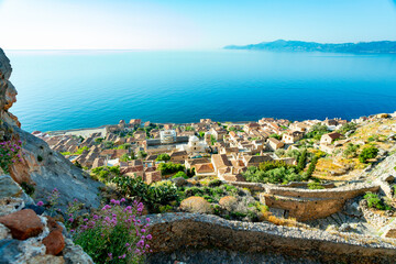Fototapeta na wymiar Monemvasia fortified town in Greece 