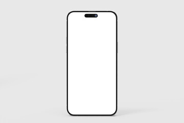realistic mobile phone 14 gadget device mockup blank digital screen display front view 3d illustration render