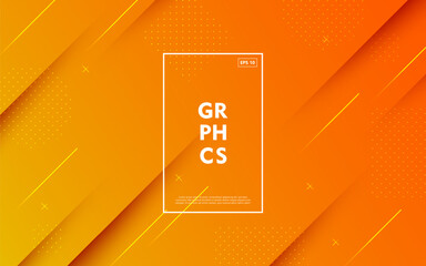 minimal orange abstract geometric fluid dynamic shape composition background. eps10 vector