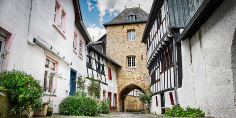 alley to the Hirtentor in the historic town center of Blankenheim in the eifel region