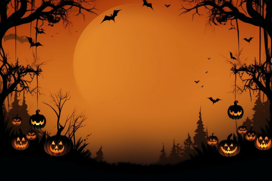 Copy space of halloween banner. AI generative