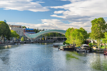The Bridge of Peace over the Kura (Mtkvari) River, Tbilisi © efired