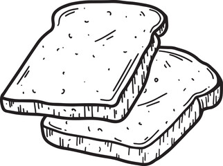 Bread icon Outline Simple vector illustration