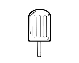 ice scream stick hand drawn icon Outline Simple vector illustration 
