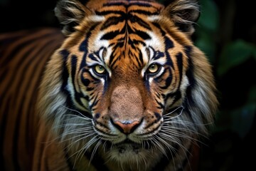 Fototapeta na wymiar a tiger with green eyes