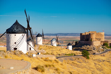 Consuegra windmills in La Mancha, Spain	