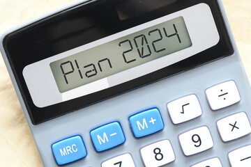 calculator and the inscription plan 2024, concept