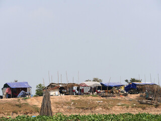 Village near The Tonle Sap River, Siem Reap Province, Cambodia