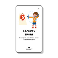 archery sport vector. aim arrow, competition game, archer aiming, target success, accuracy athlete archery sport web flat cartoon illustration