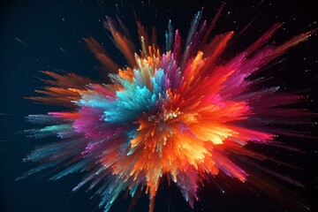 Fototapeta premium Dynamic Energy Burst with Vibrant Color and Explosive Motion Created with Generative AI