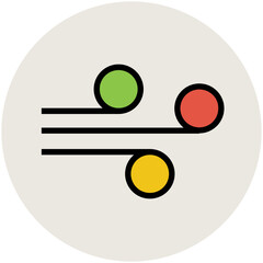 An eye catchy flat icon of partly cloudy 