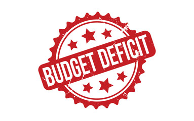 Budget Deficit Rubber Stamp Seal Vector