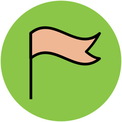 An eye catchy flat icon of partly cloudy 