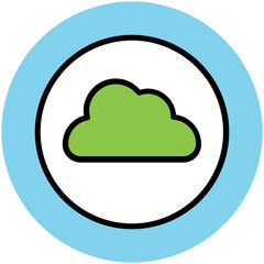 An eye catchy flat icon of partly cloudy 