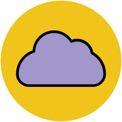 An eye catchy flat icon of partly cloudy 