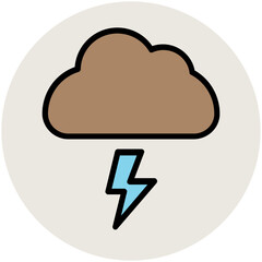An eye catchy flat icon of partly cloudy 