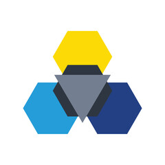 Simple Geometric Logo. Simple Hexagon Logo.