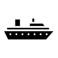 Obraz premium boat glyph 