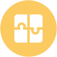 Obraz premium An editable flat rounded icon of jigsaw puzzle 
