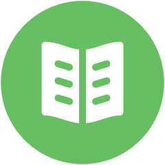 A handy flat icon of open book 
