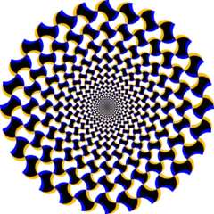 Captivating spinning circle pattern creating a visual illusion of movement. Perfect for eye-catching motion backgrounds and innovative designs. © PerepadiaY