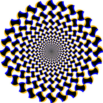 Captivating spinning circle pattern creating a visual illusion of movement. Perfect for eye-catching motion backgrounds and innovative designs.