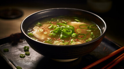 Hot Miso Soup with Scallions