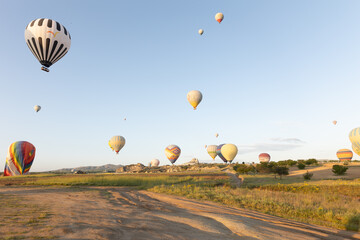 Heißluftballons in Kappadokien in der Türkei