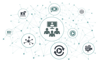 Obraz premium Concept of video conference