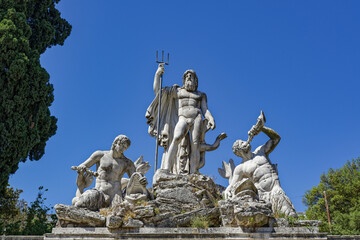 Fontaine de Neptune Piazza del Popolo à Rome