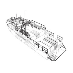 Warship icon outline. Military ships and naval vessels. isolated vector images. Military ship outline vector. Military vehicle template vector isolated on white..