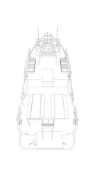 Warship icon outline. Military ships and naval vessels. isolated vector images. Military ship outline vector. Military vehicle template vector isolated on white..