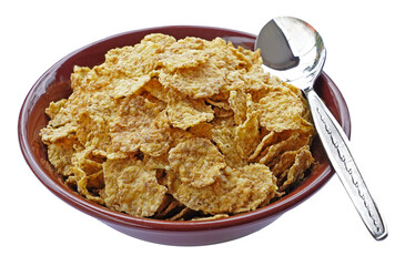 nesfit corn flakes isolated on tranparent background