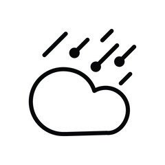 Cloud icon set isolated on white background. Weather icon include thunder, wind, sun, moon, rain, rainbow, etc symbol. Cloud icon outline design. Perfect for website or design graphic.