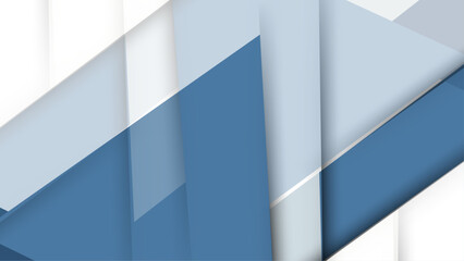 Ombre blue mosaic patterned background illustration. Geometrical design concept