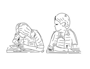 Cheating exams by looking over another student's shoulder 