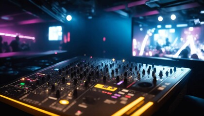 dj mixer in a nightclub ai generated