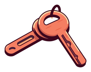 orange key design illustration