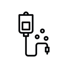 Blood bag, infusion Thin line icon - Medical Health - EDITABLE STROKE - EPS Vector