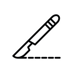 Surgery Scalpel Thin line icon - Medical Health - EDITABLE STROKE - EPS Vector