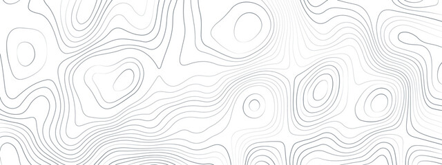 Black and white wavy paper curve relief abstract topographic map background. Geographic mountain relief. Topographic map lines, contour background. Abstract wave lines background.