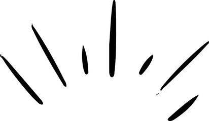 Doodle Swash Black Thin Line Set Include Heart, Stroke, Circle, and Arrow Sign. Hand drawn