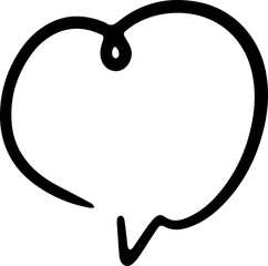 Doodle Swash Black Thin Line Set Include Heart, Stroke, Circle, and Arrow Sign. Hand drawn