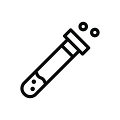 Test tube Thin line icon - Medical Health - EDITABLE STROKE - EPS Vector
