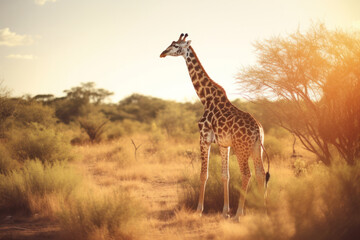 Obraz premium giraffe in the savannah