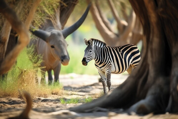 zebra in the wild