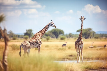 Obraz premium giraffe in the savannah