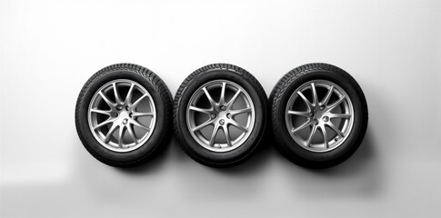 Obraz na płótnie Canvas automobile rubber tyre road object wheel car isolated tire auto background. Generative AI.