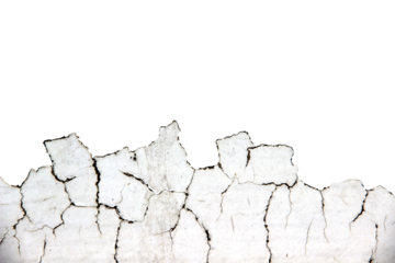 White cement walls, old, dirty and cracked surfaces with white background.